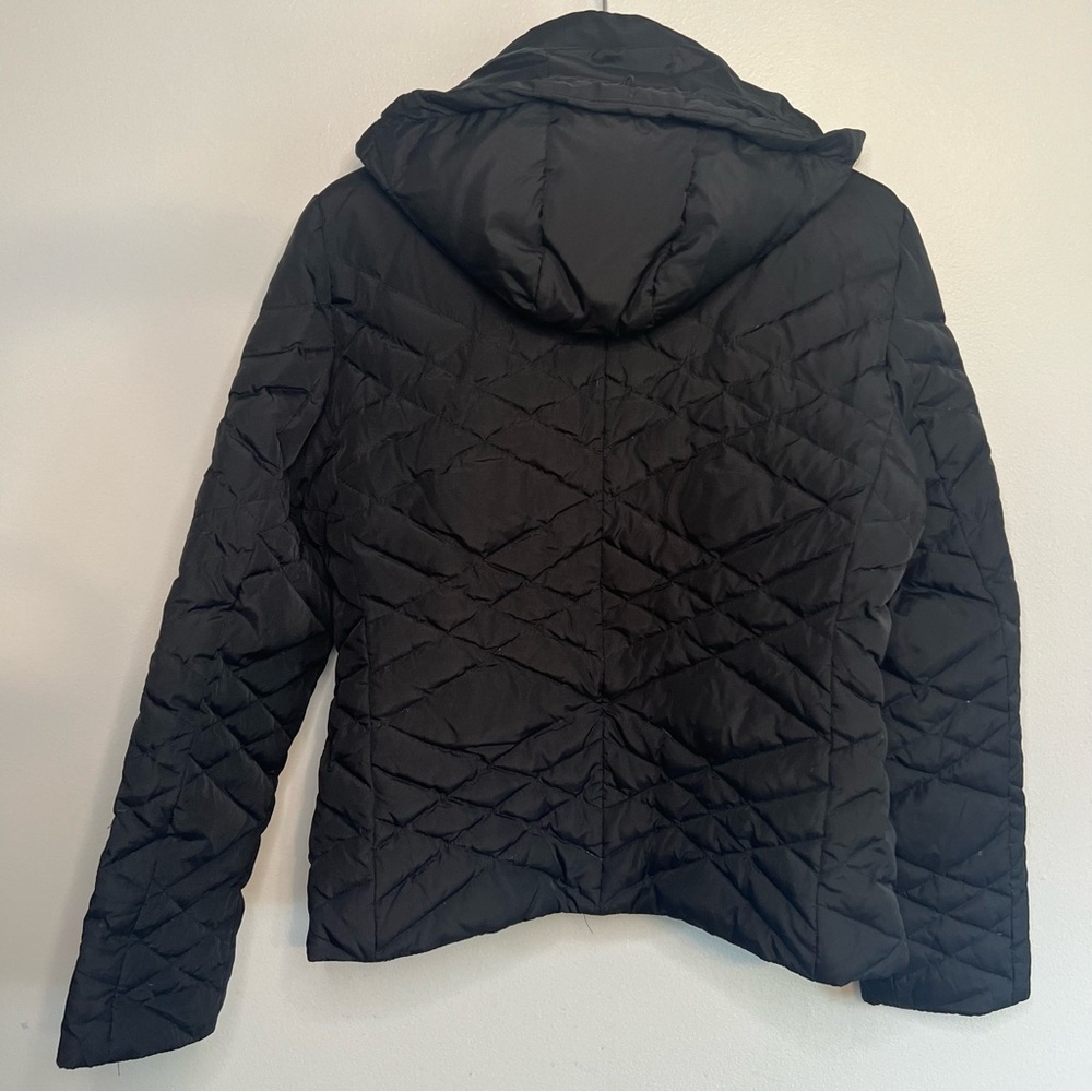 NEW YORK & CO Puffer Down Jacket Hooded Black Winter Outdoor Sz S Parka - Picture 9 of 10